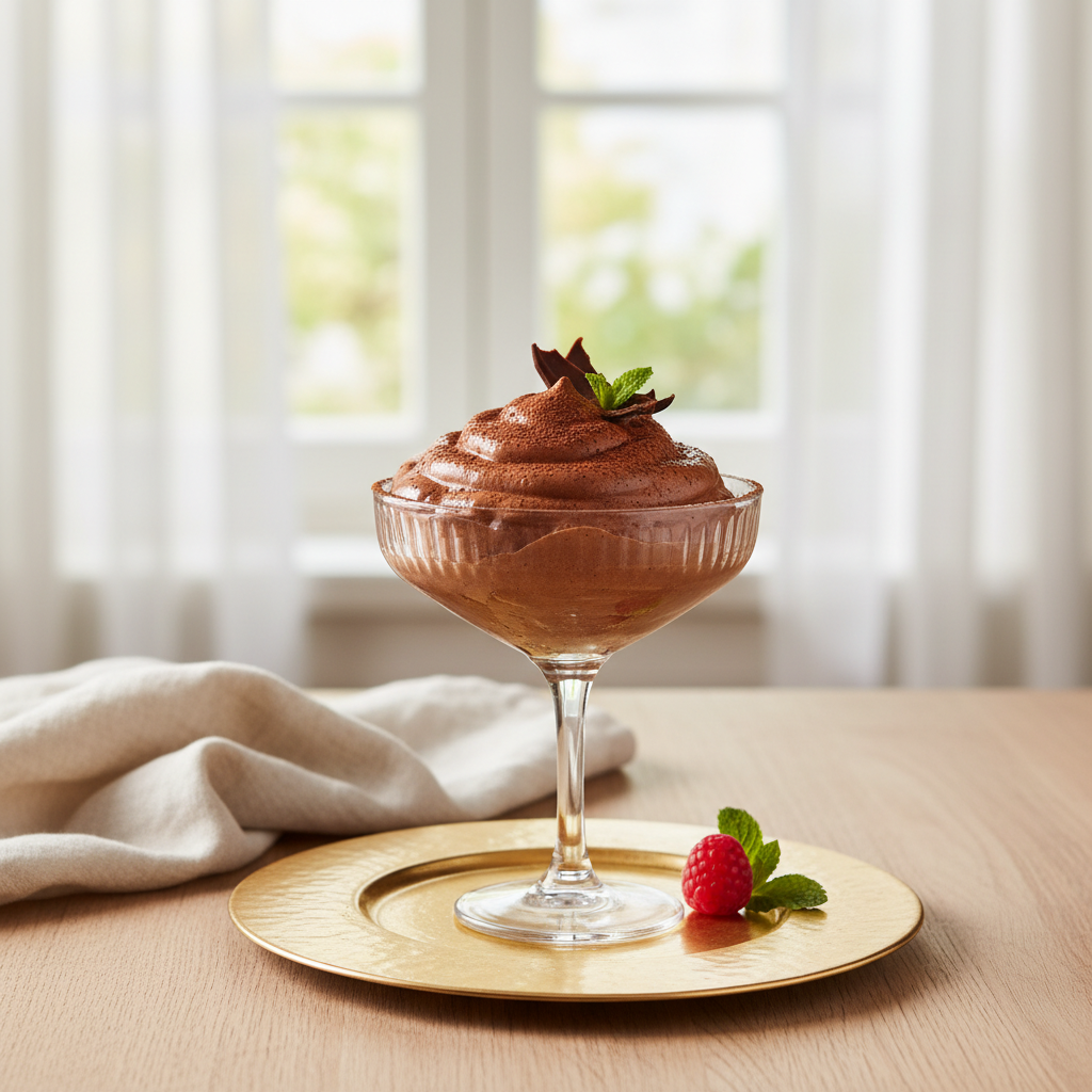 Photo de Recette de mousse au chocolat aérienne et légère