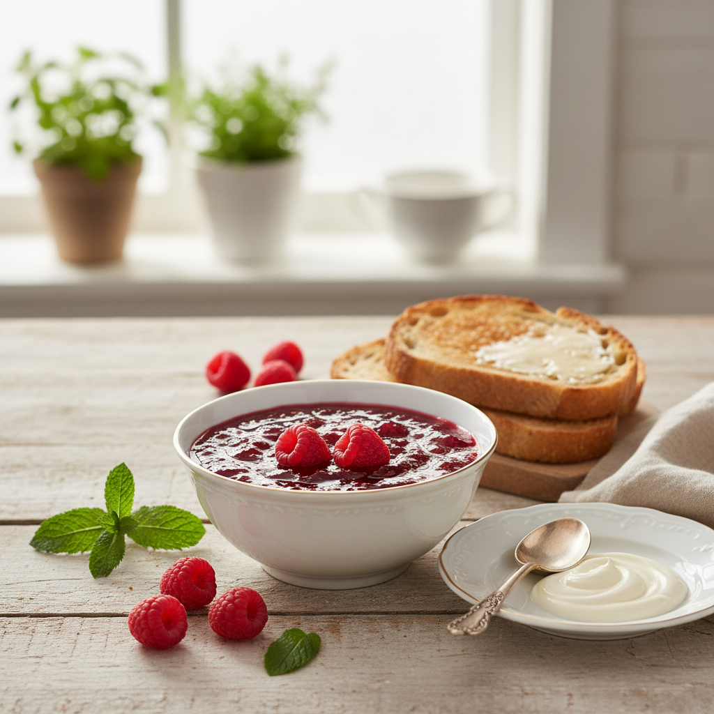 Photo de Recette de confiture de framboise traditionnelle et onctueuse