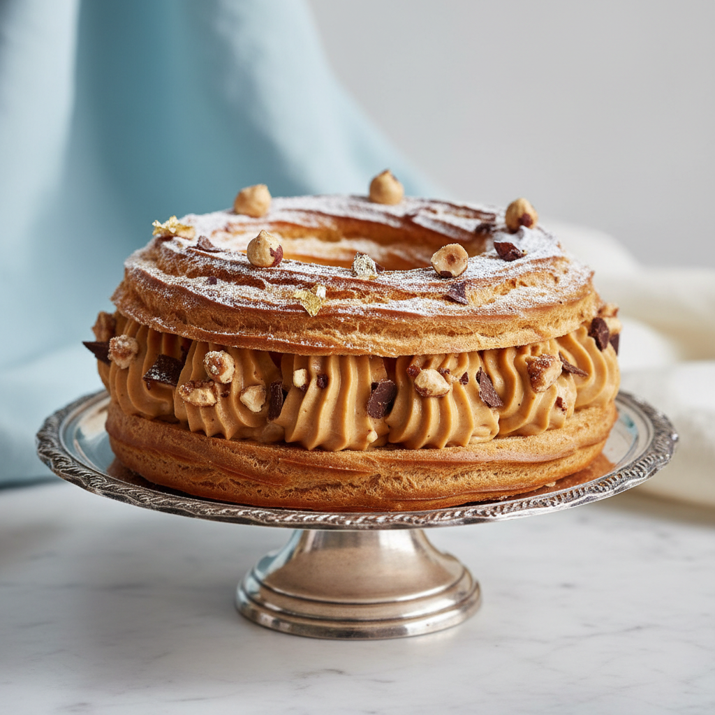 Photo de Recette du paris brest à la crème mousseline pralinée