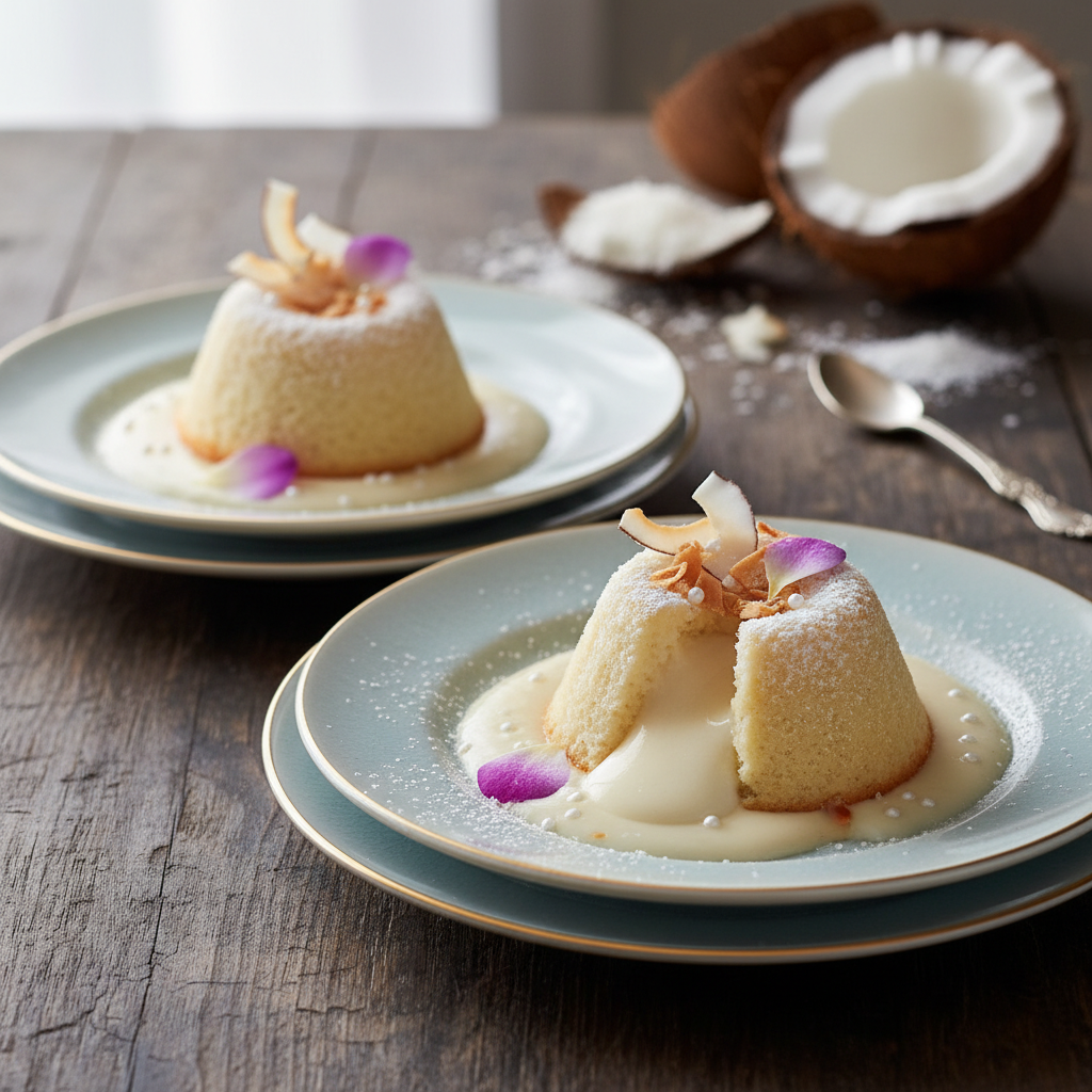 Photo de Recette du gâteau à la noix de coco fondant et parfumé