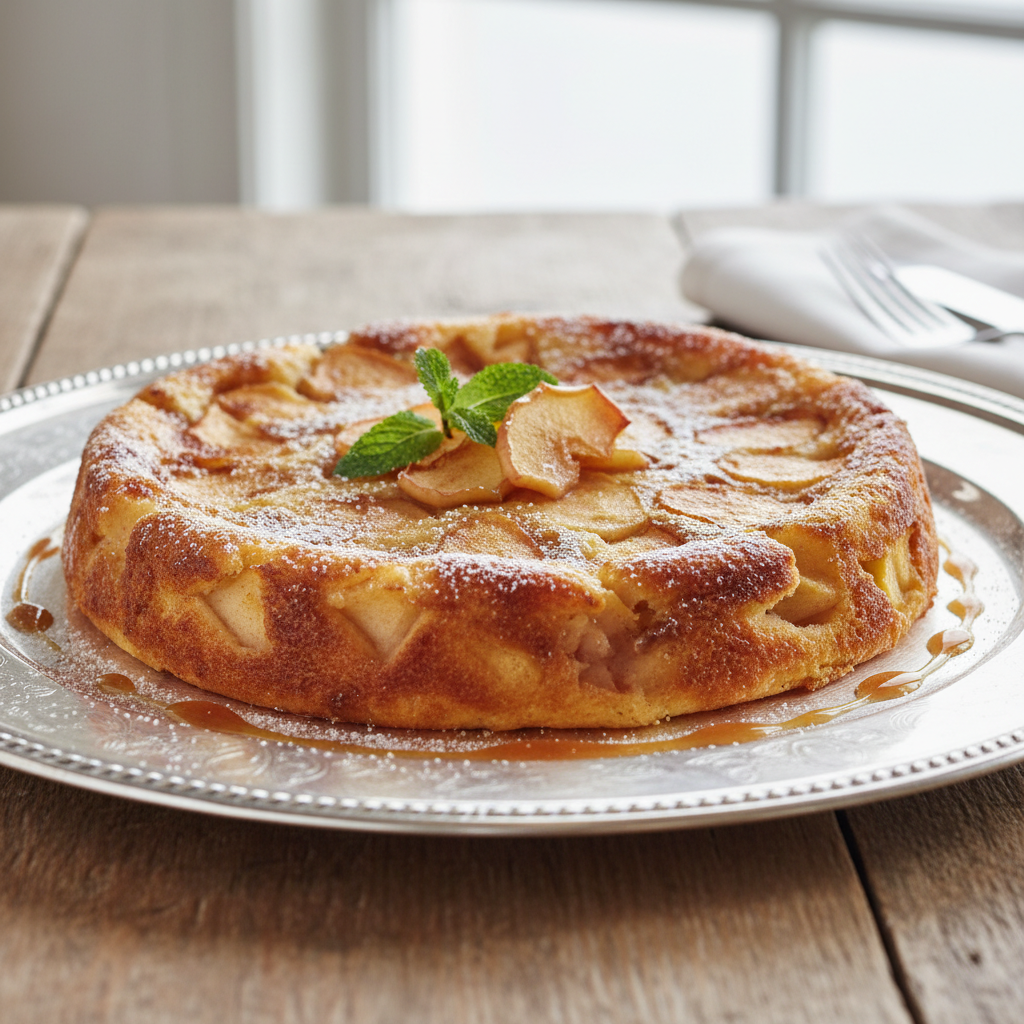 Photo de Recette du clafoutis aux pommes fondant façon grand-mère