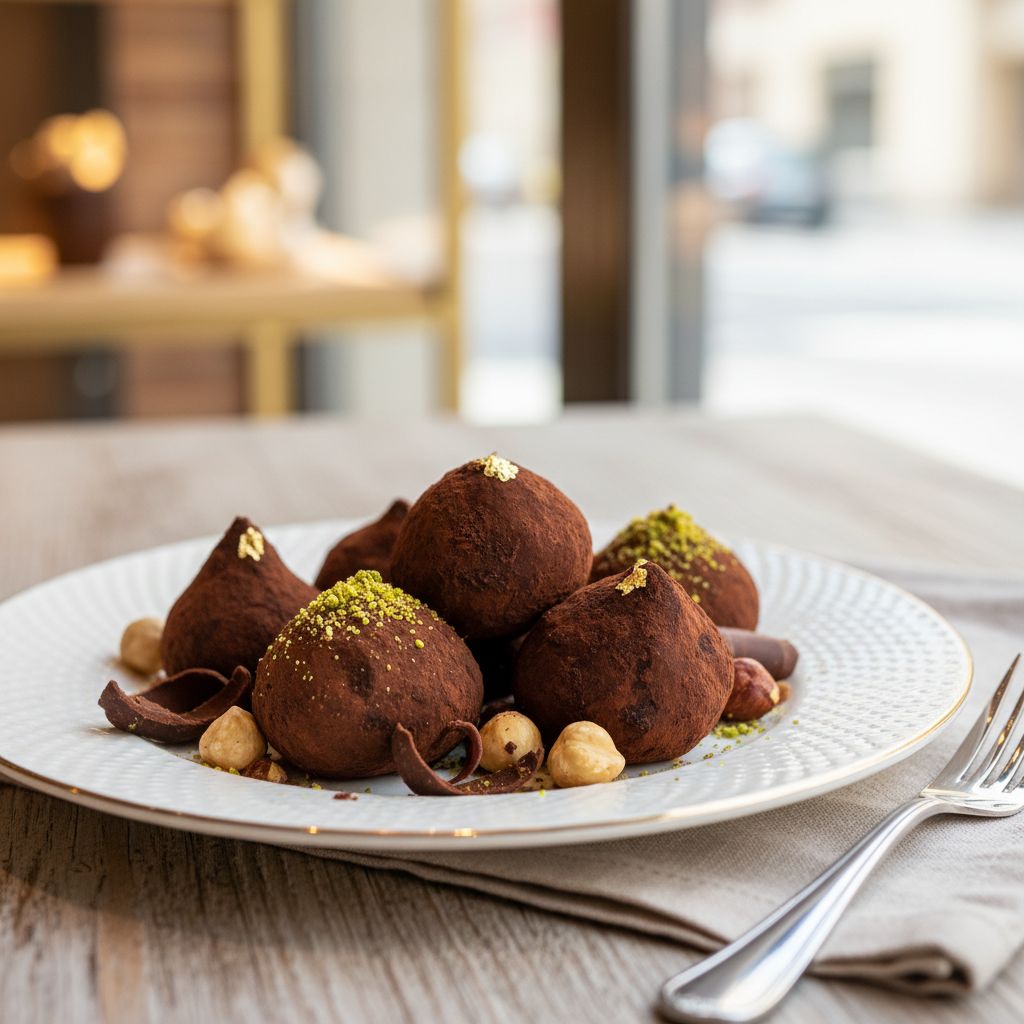 Photo de Recette des truffes au chocolat fondantes et intenses