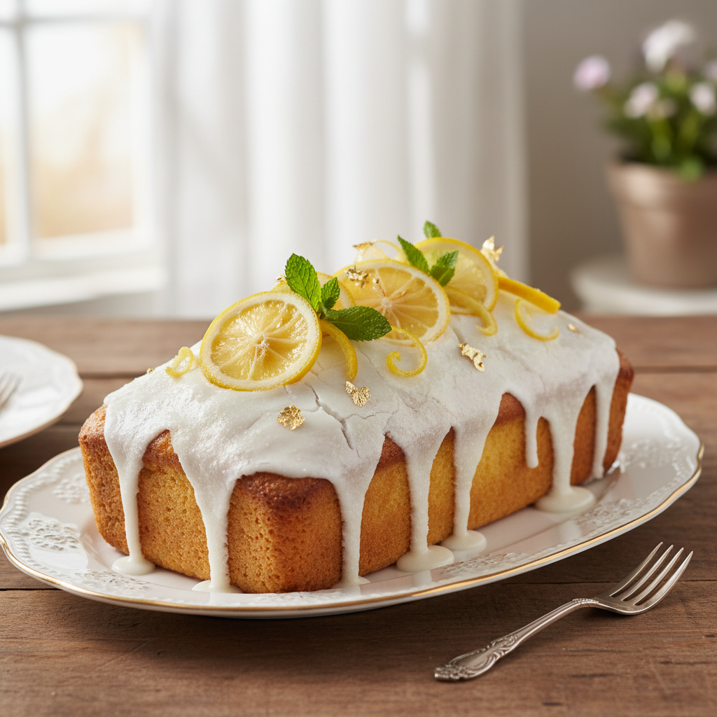 Photo de Recette du cake au citron fondant et son glaçage craquant