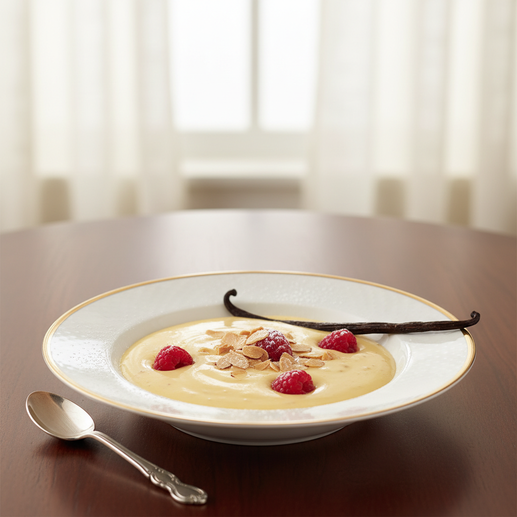 Photo de Recette de crème anglaise onctueuse à la vanille Bourbon