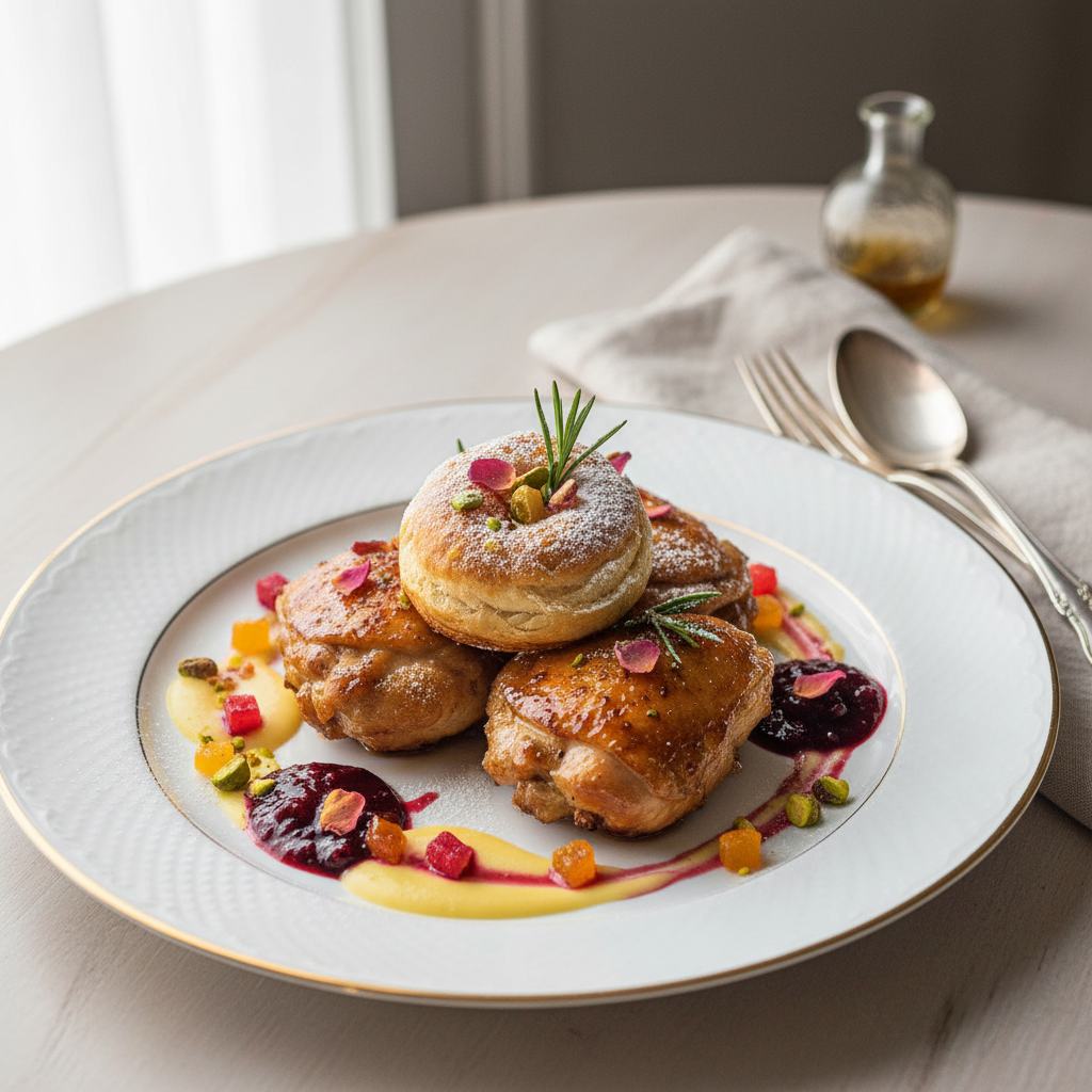 Photo de Recette de cuisses de poulet au four ultra moelleuses