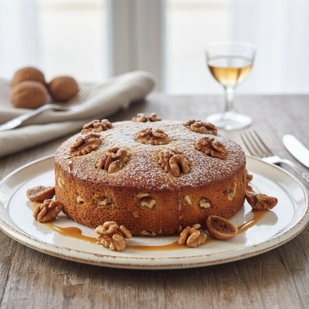 Photo de Recette de gâteau aux noix périgourdin traditionnel