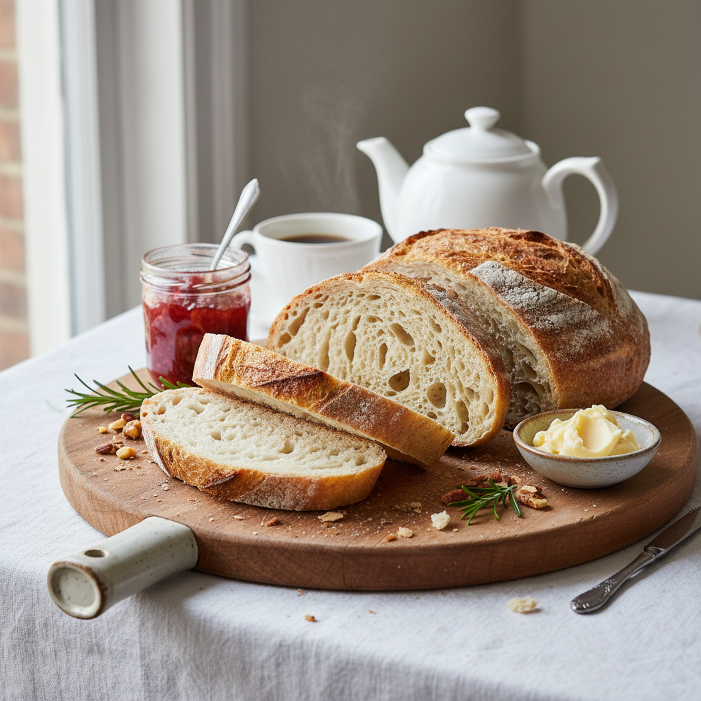 Photo de Recette de pain au levain croustillant et alvéolé