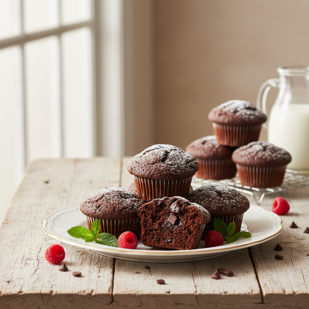 Photo de Recette de muffins chocolat intense et moelleux