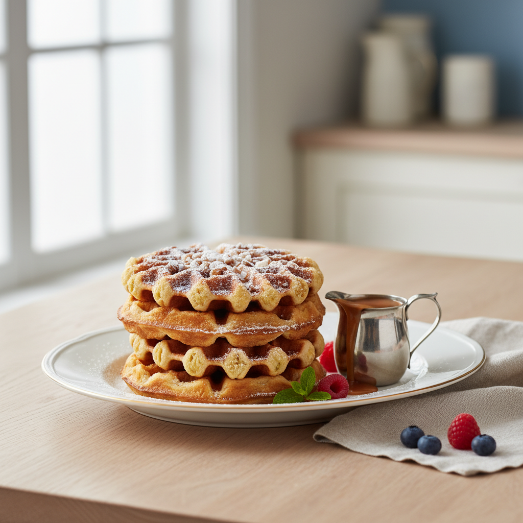 Photo de Recette des gaufres de fête foraine au craquant inimitable