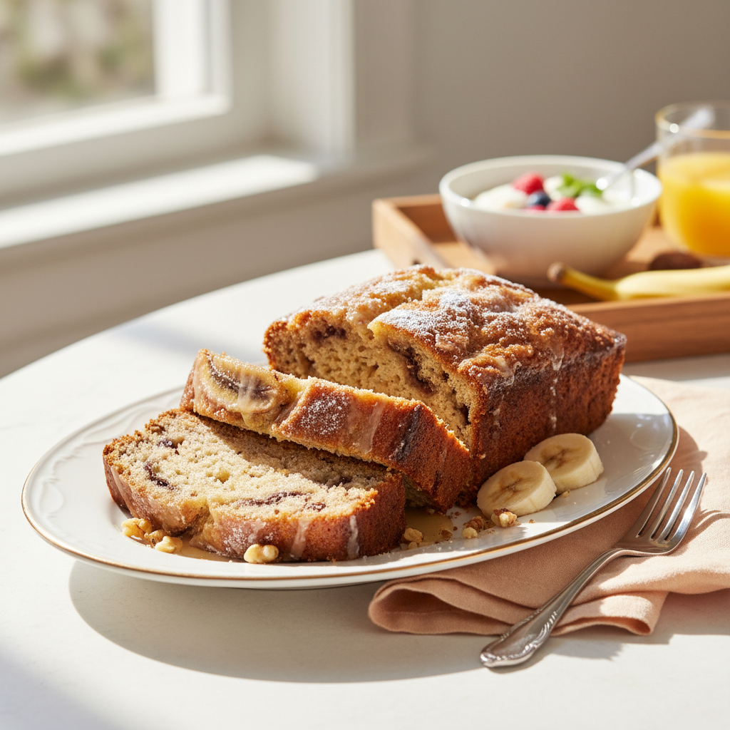 Photo de Recette de pain à la banane ultra moelleux et fondant