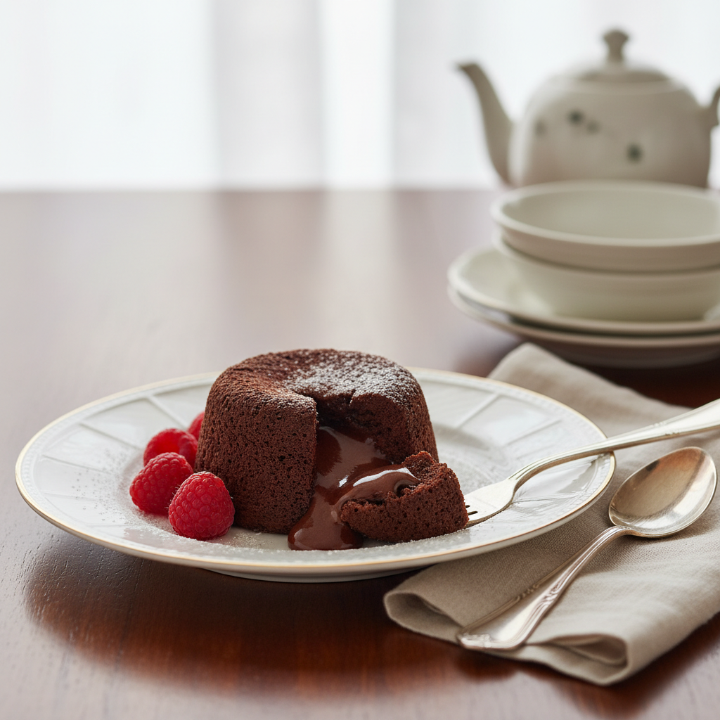 Photo de Recette de gâteau au chocolat fondant au cœur onctueux