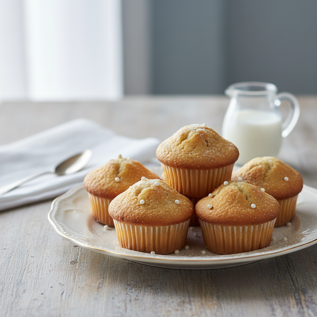 Photo de Recette de muffins nature moelleux et bien bombés
