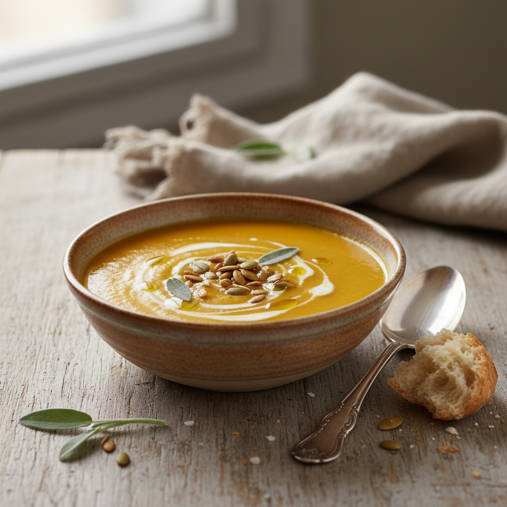 Photo de Recette de soupe au potiron onctueuse et réconfortante