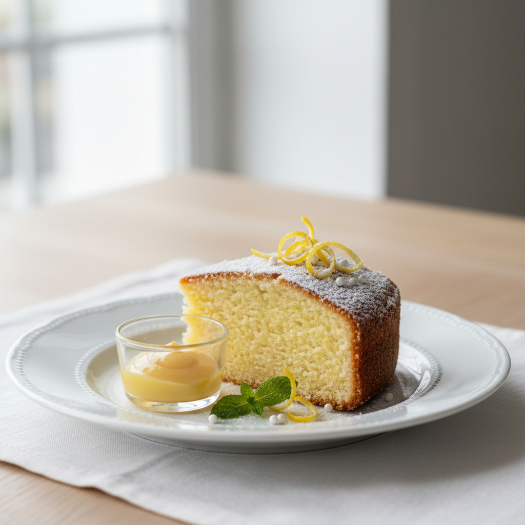 Photo de Recette du gâteau au yaourt au citron et à la vanille