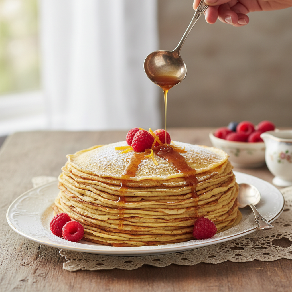 Photo de Recette de 30 crêpes fines et fondantes pour la Chandeleur