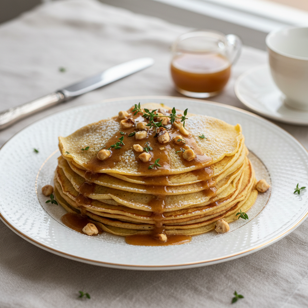 Photo de Recette des crêpes de grand-mère au beurre noisette