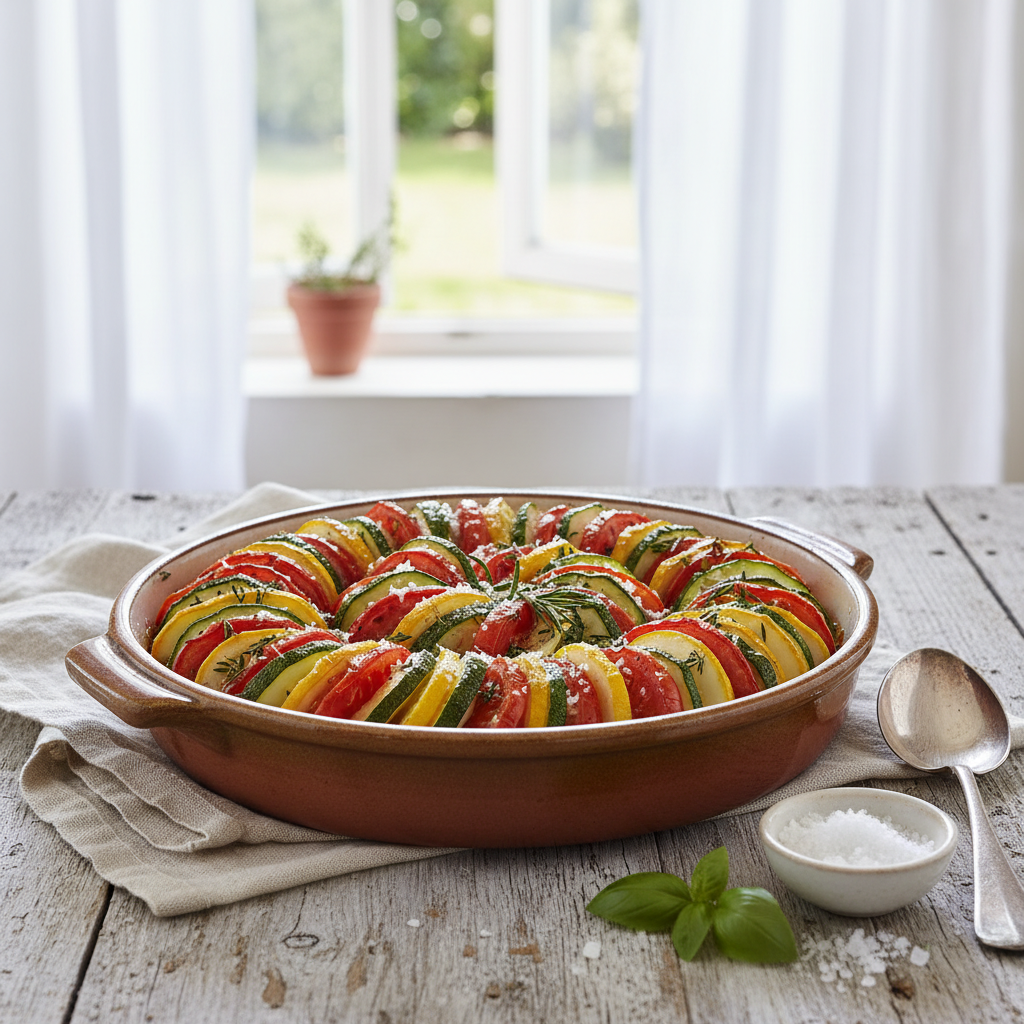 Photo de Recette de tian de légumes provençal traditionnel