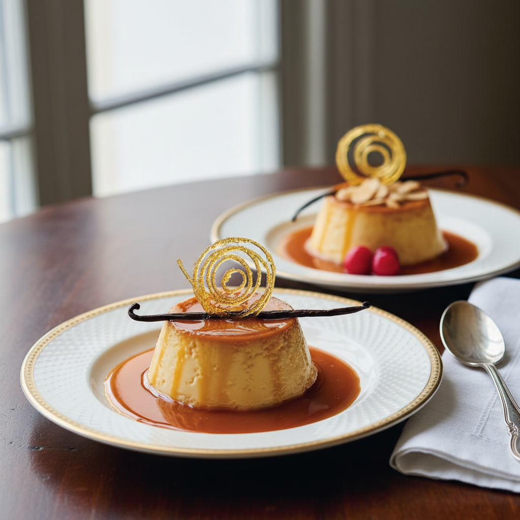 Photo de Recette de la crème renversée fondante façon bistrot