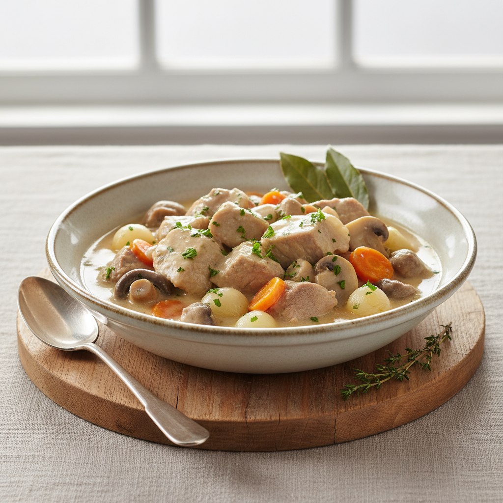 Photo de Recette de la blanquette de veau à l'ancienne