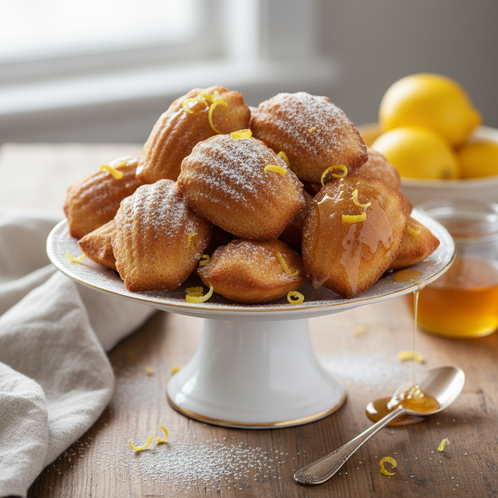 Photo de Recette d'authentiques madeleines au miel et citron