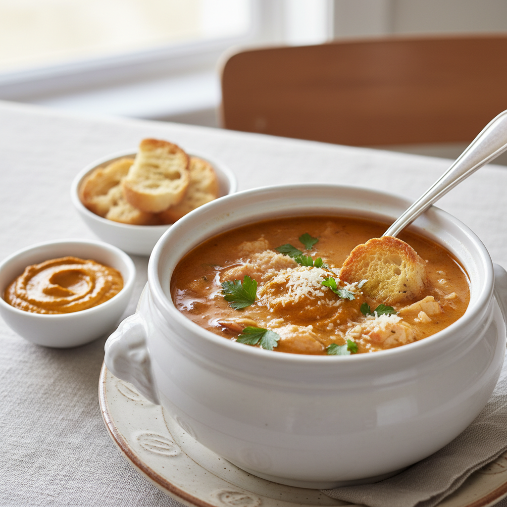 Photo de Recette de soupe de poisson traditionnelle et sa rouille