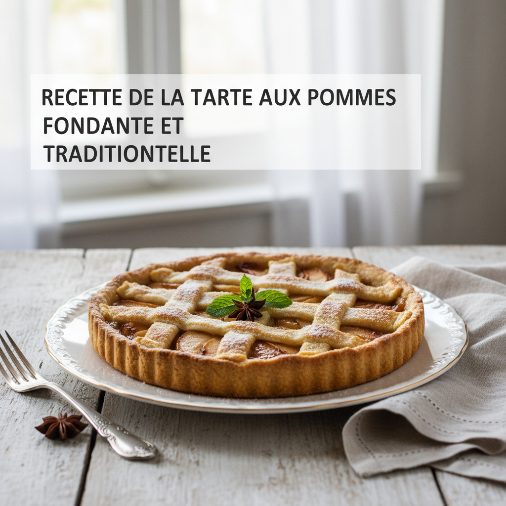 Photo de Recette de la tarte aux pommes fondante et traditionnelle
