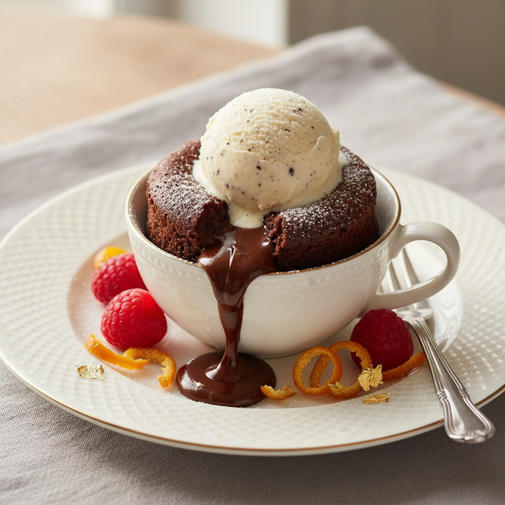 Photo de Recette du gâteau micro-onde mug au chocolat fondant