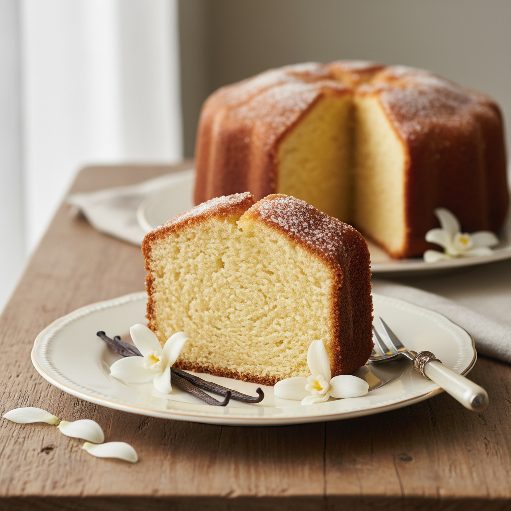Photo de Recette de cake moelleux traditionnel à la vanille