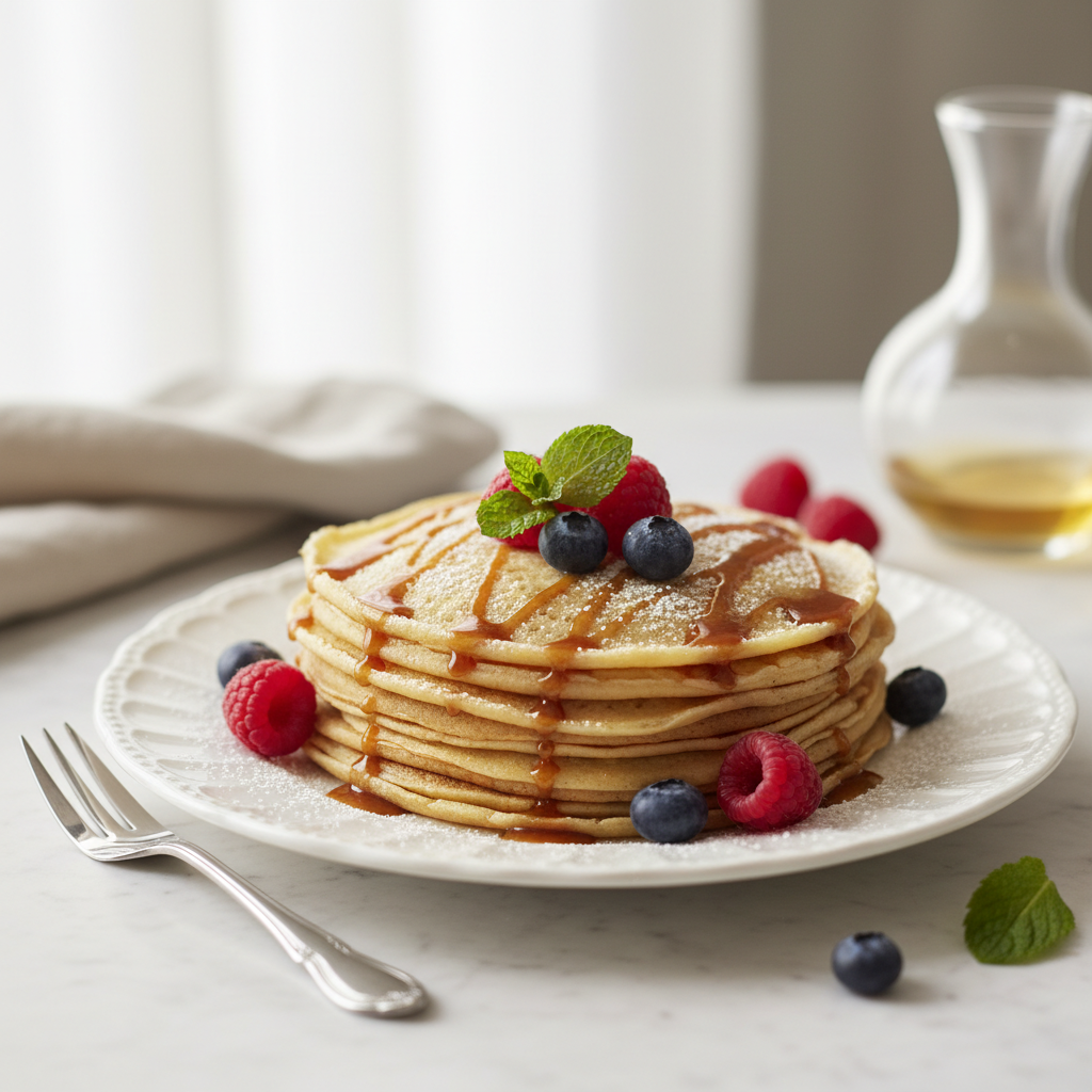 Photo de Recette des crêpes sucrées fines et fondantes