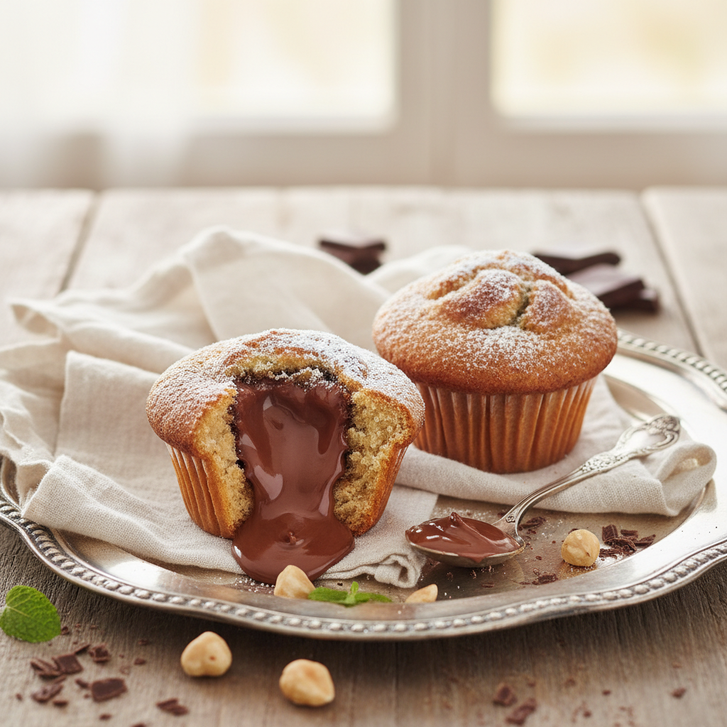 Photo de Recette des muffins au nutella cœur fondant irrésistible