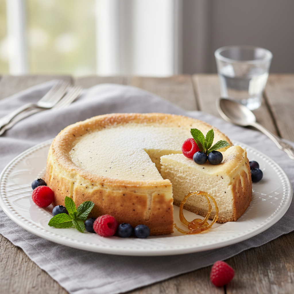 Photo de Recette de cheesecake au mascarpone onctueux et vanillé