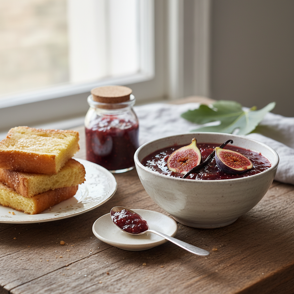 Photo de Recette de confiture de figues onctueuse à la vanille