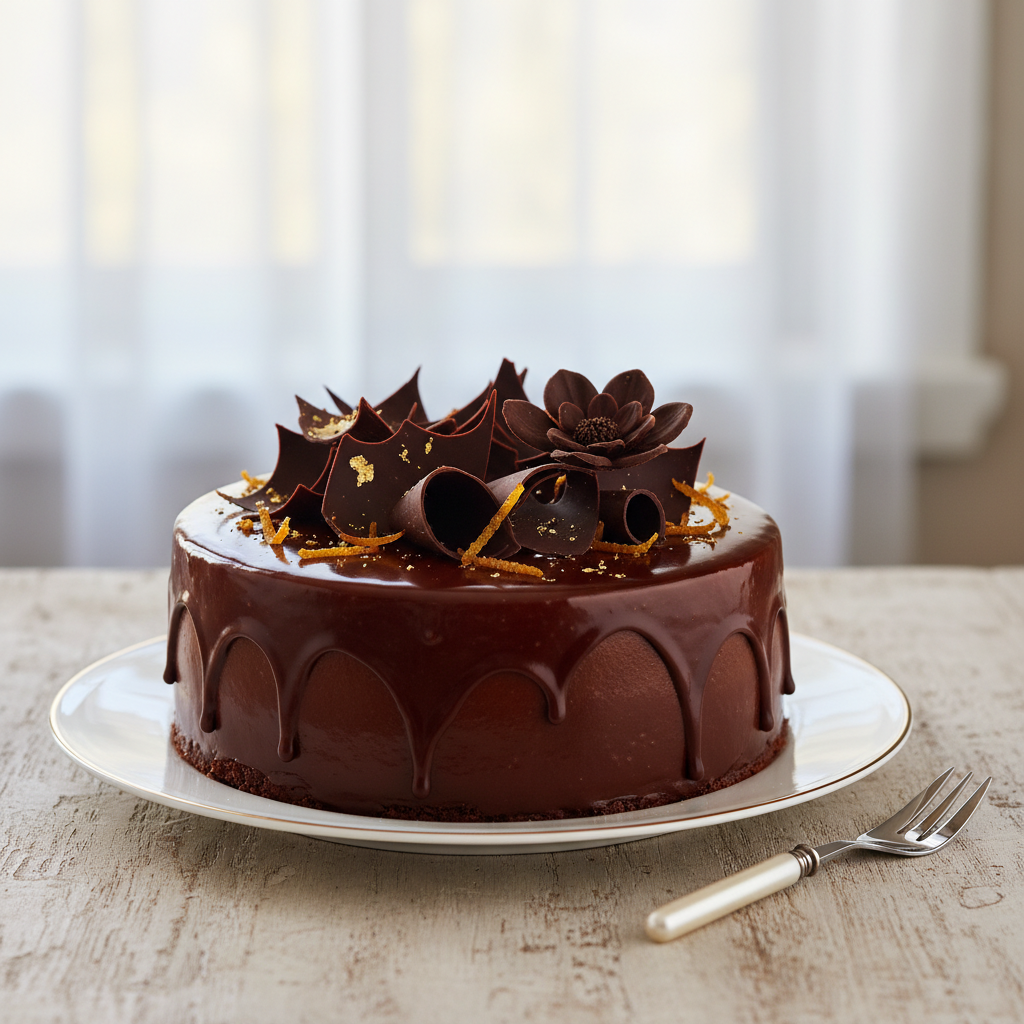 Photo de Recette du cake chocolat noir façon pâtissier