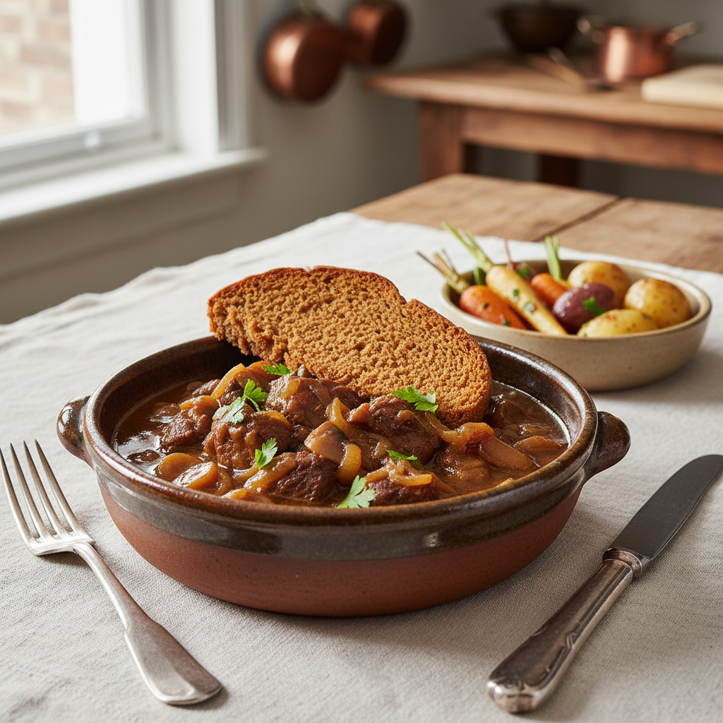 Photo de Recette de la carbonade flamande traditionnelle au pain d'épices
