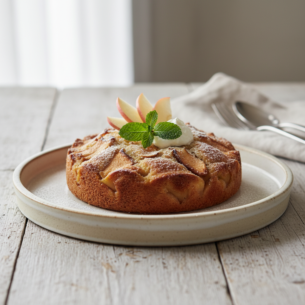 Photo de Recette de gâteau aux pommes rustique et très moelleux