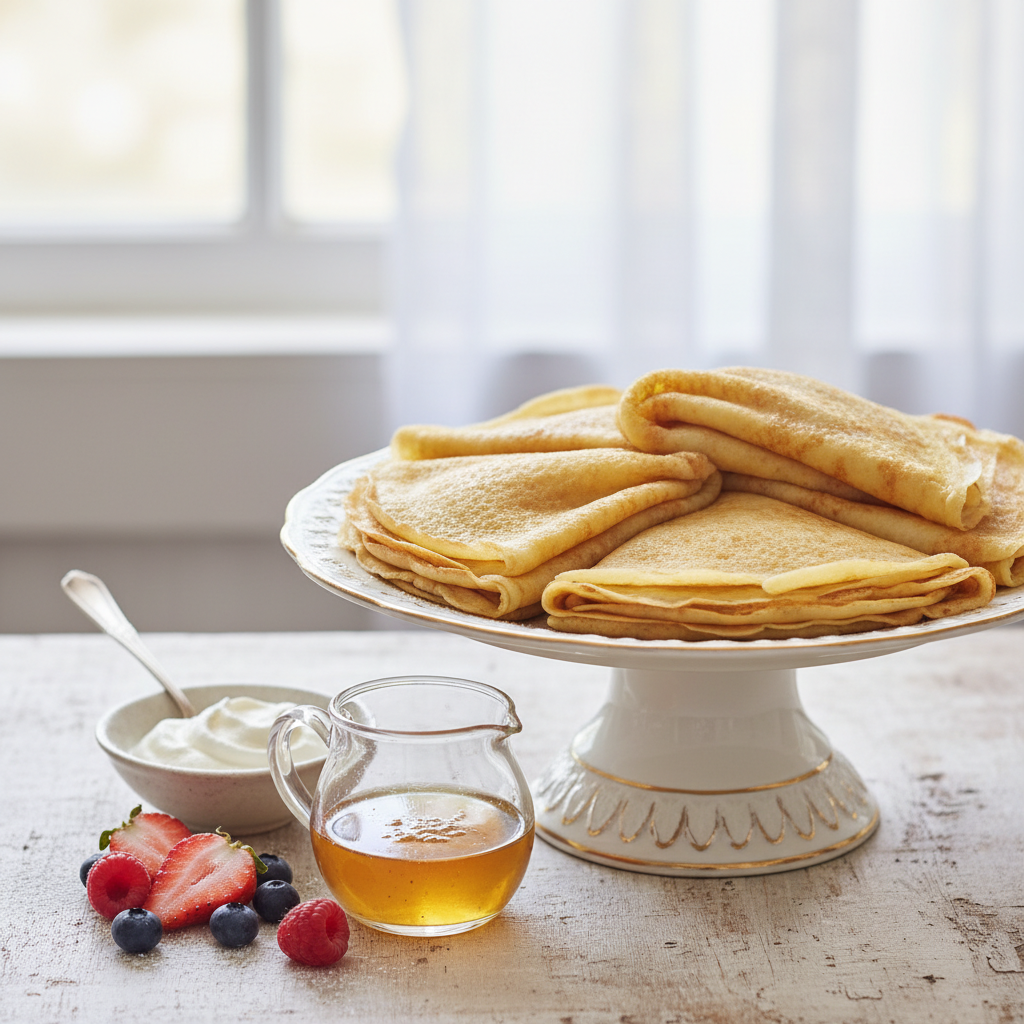 Photo de Recette de pâte à crêpes fine au beurre noisette
