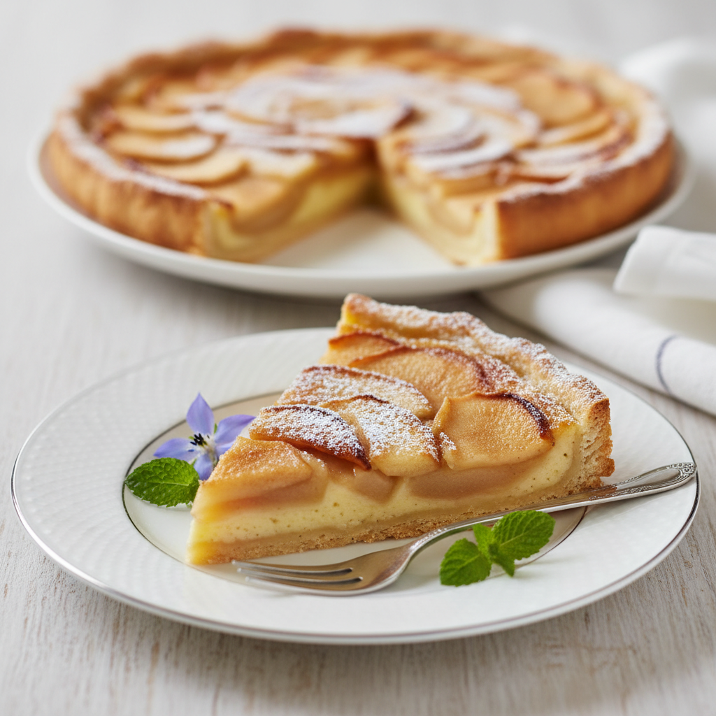 Photo de Recette de la tarte aux pommes fondante à l'alsacienne