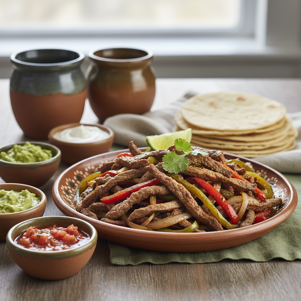 Photo de Recette des fajitas au boeuf tendres et parfumées