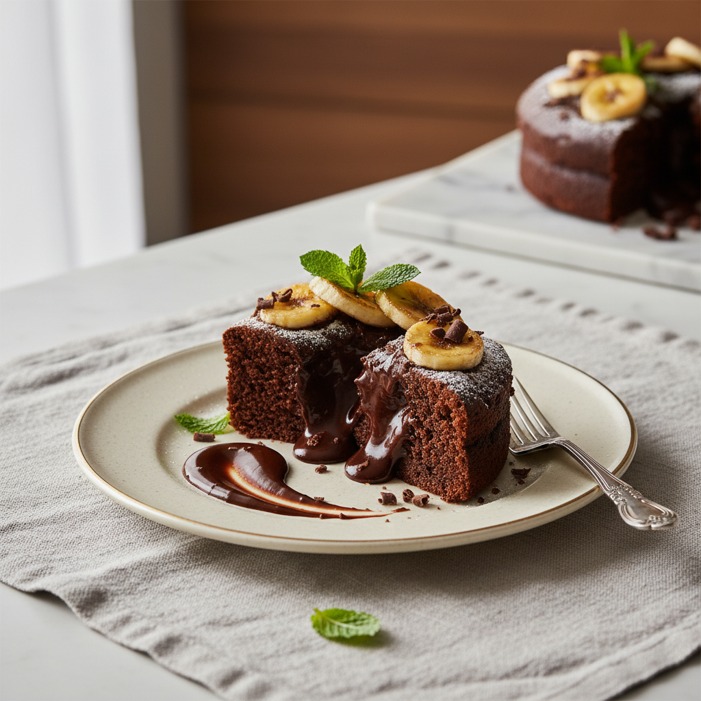 Photo de Recette de gâteau au banane chocolat ultra fondant et facile