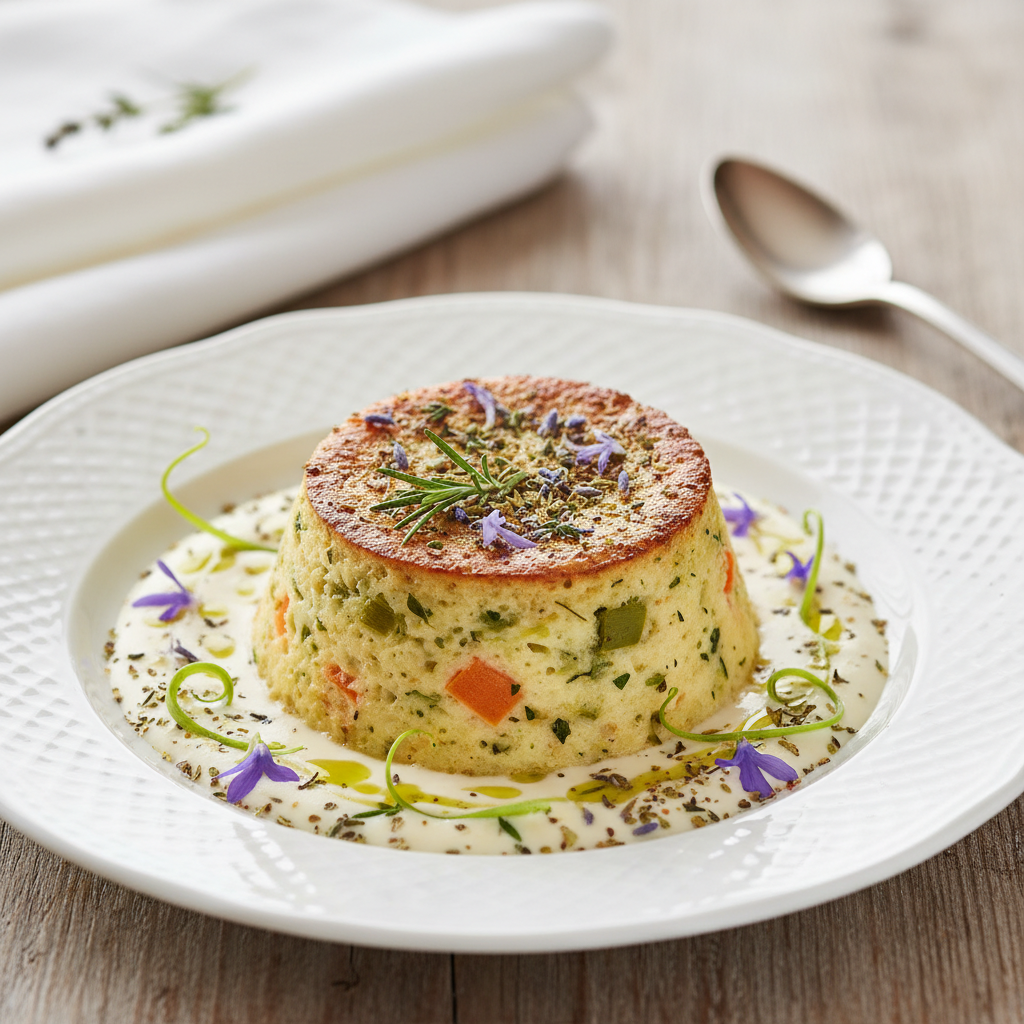 Photo de Recette de flan de légumes onctueux aux herbes de Provence