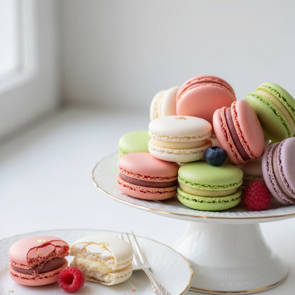 Photo de Recette des macarons à la française lisses et croquants