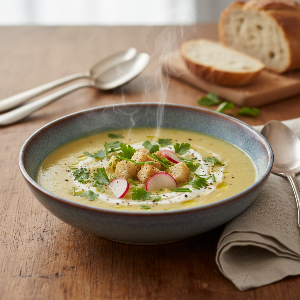 Photo de Recette de soupe aux choux régime équilibrée et parfumée