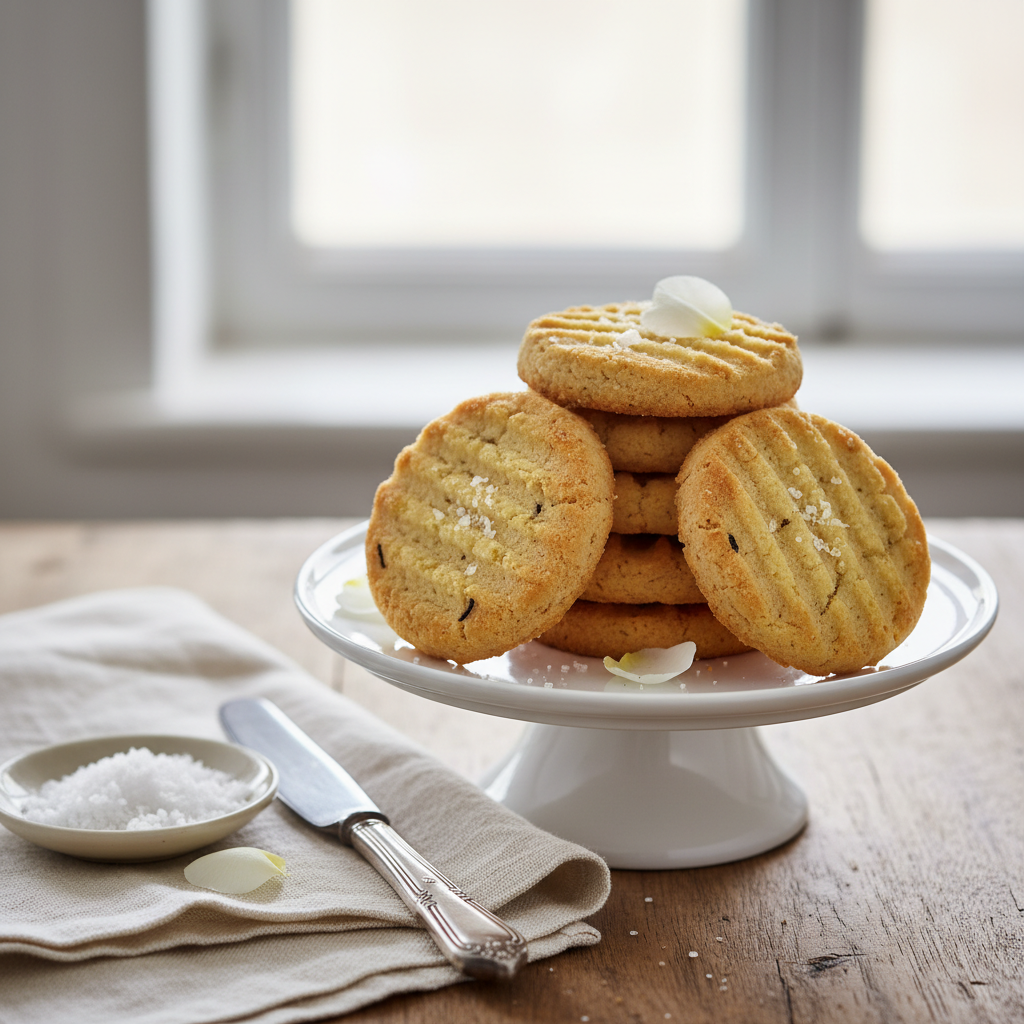 Photo de Recette de sablés bretons au beurre salé et fleur de sel