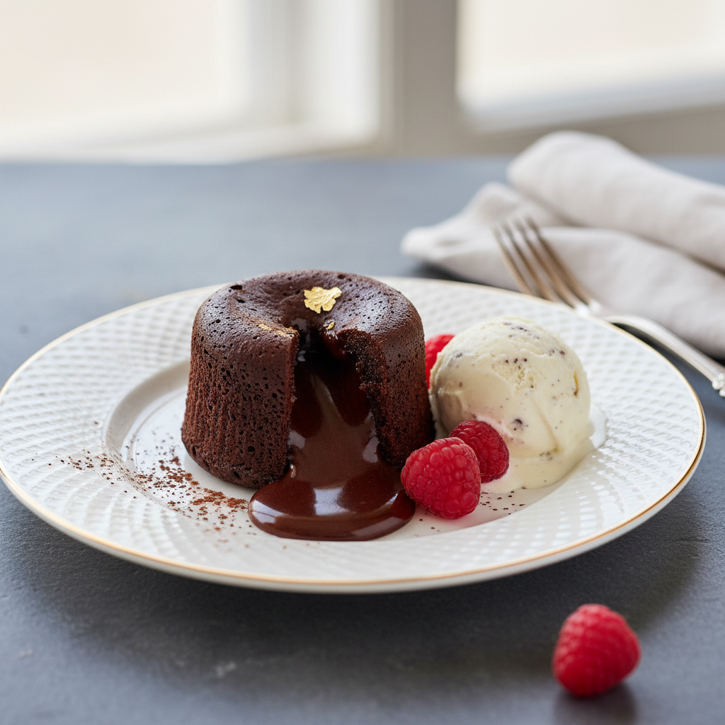 Photo de Recette du moelleux au chocolat au cœur fondant intense