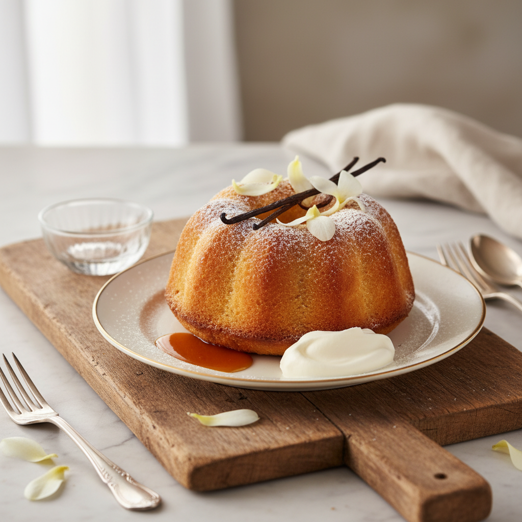 Photo de Recette du gâteau nature moelleux à la vanille bourbon