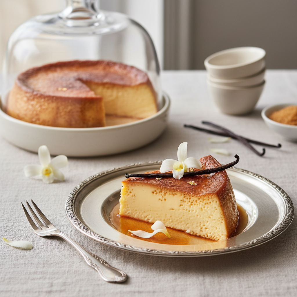 Photo de Recette de flan vanille onctueux au parfum intense