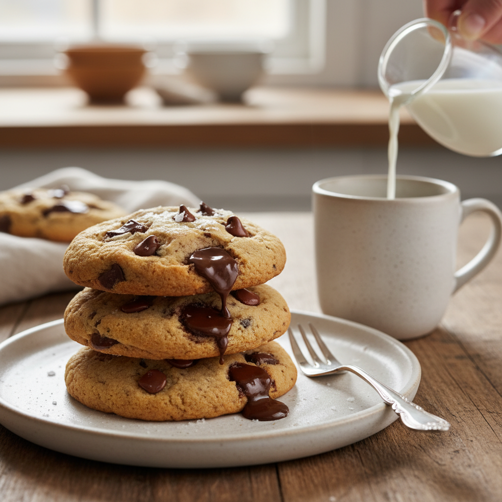 Photo de Recette de cookies moelleux et fondants à l'américaine