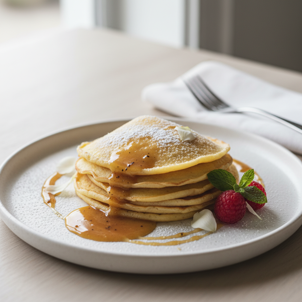 Photo de Recette de crêpes moelleuses au beurre noisette et vanille