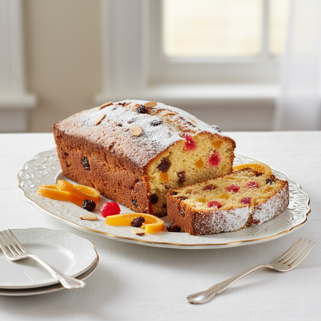 Photo de Recette de cake aux fruits confits moelleux et parfumé