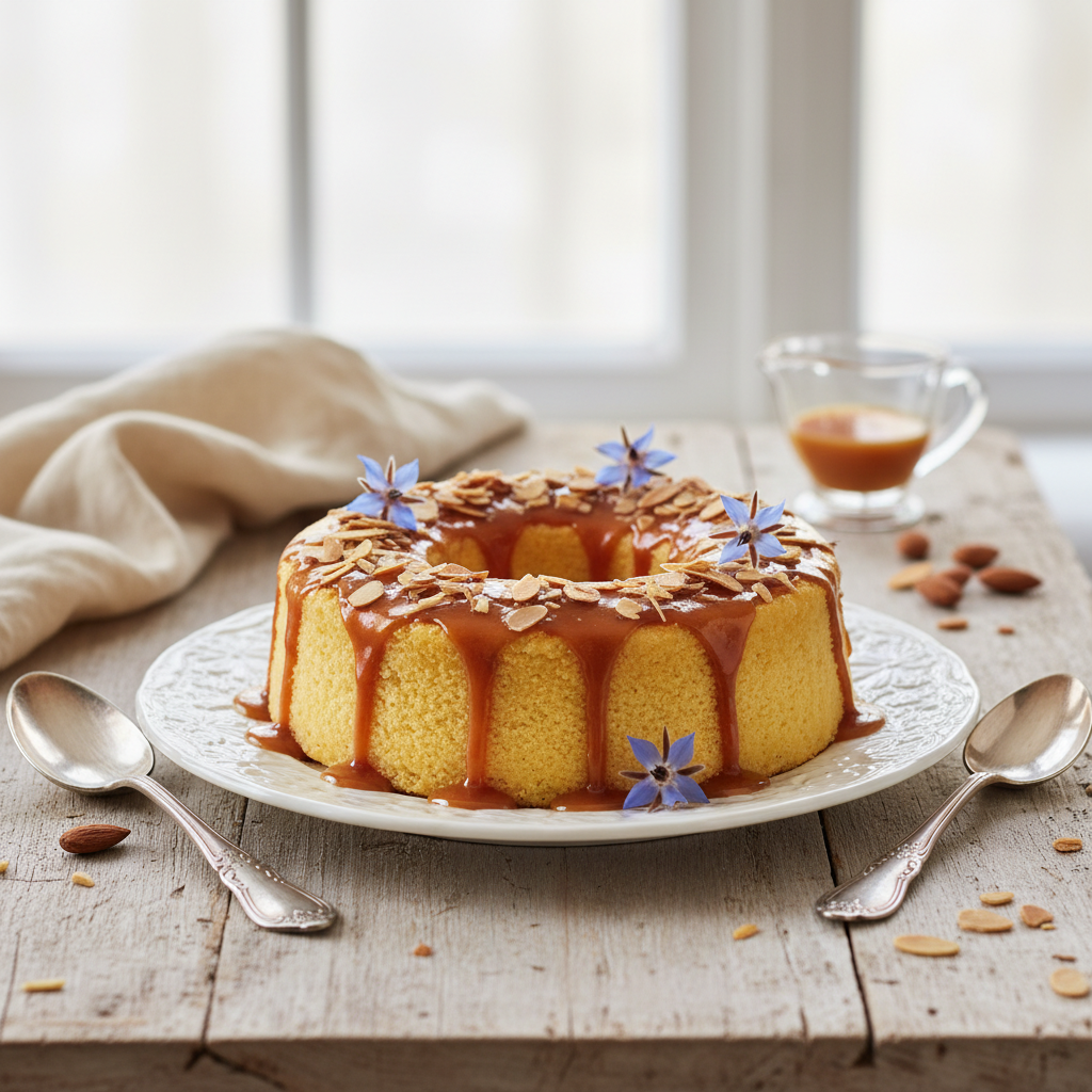 Photo de Recette de gâteau de semoule crémeux au caramel